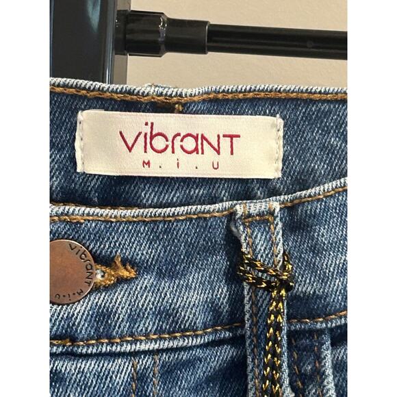 Vibrant Miu Cropped Denim Jeans size 3 (W25) NWT - Picture 4 of 8